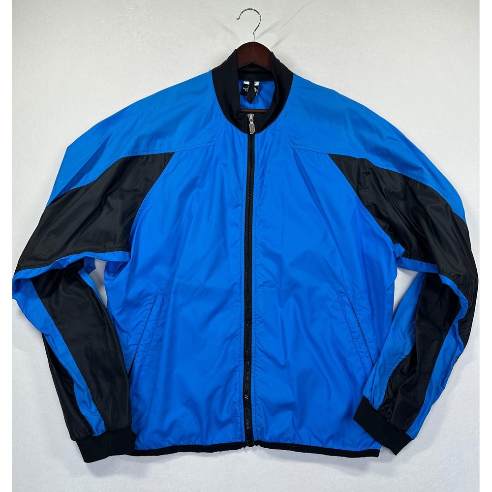 Vintage 90s North Face Sidetracks Windbreaker XL Blue Black Made in USA Retro